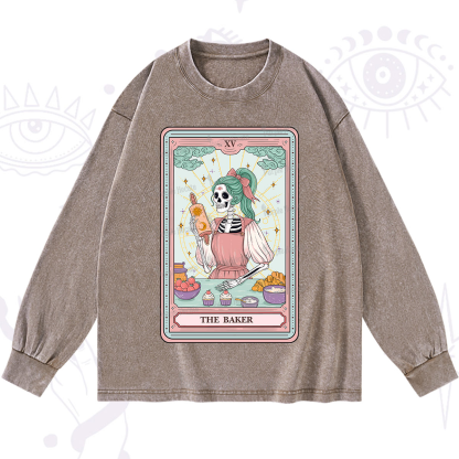 Purplehecate The Bakery Tarot Card Washed Long Sleeve Shirt