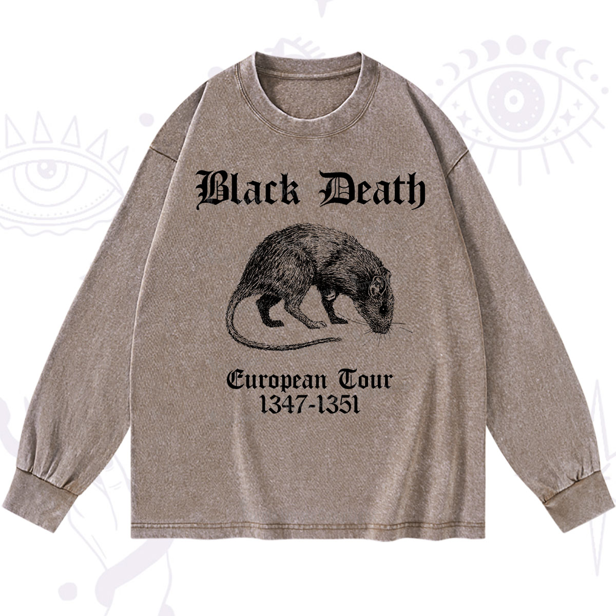 Purplehecate Black Death European Tour Washed Long Sleeve Shirt
