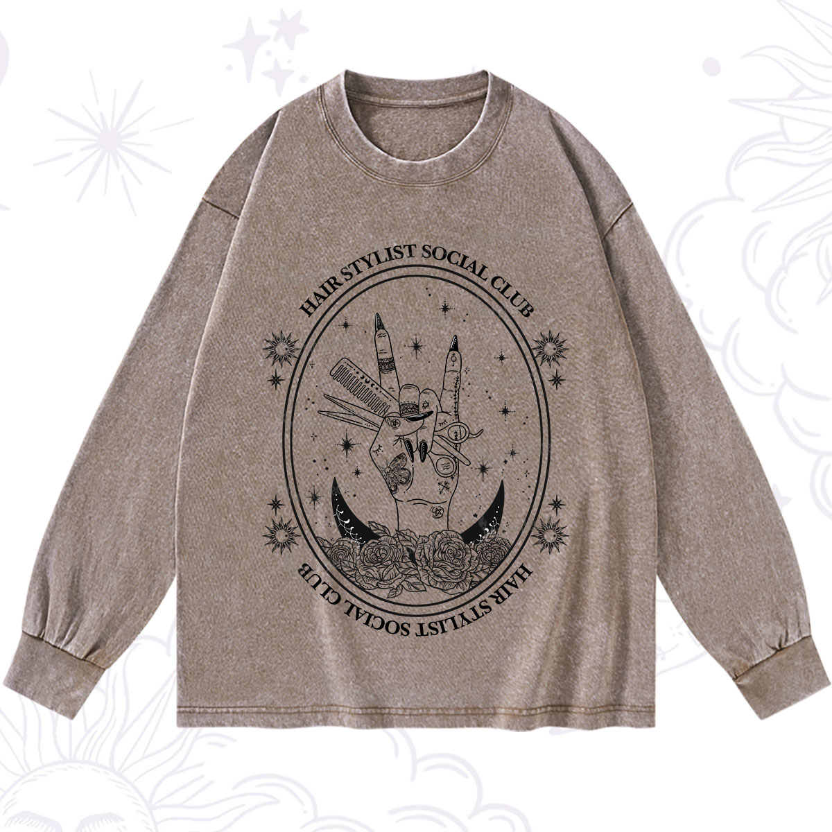 Purplehecate Hair Stylist Club Washed Long Sleeve Shirt