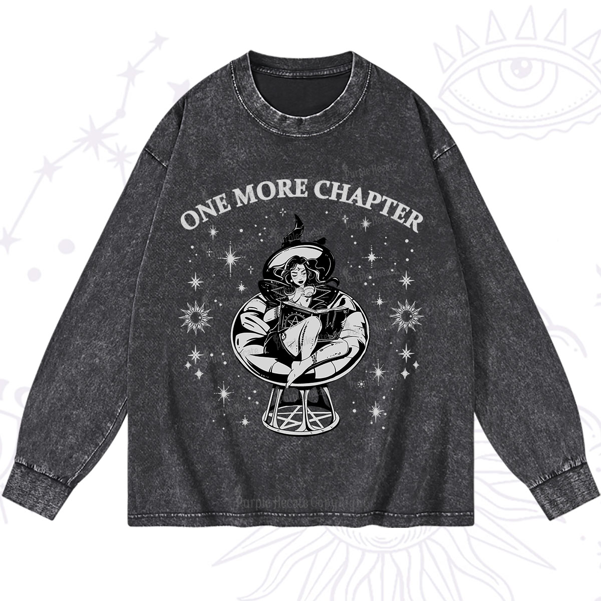 Purplehecate One More Chapter Books Washed Long Sleeve Shirt