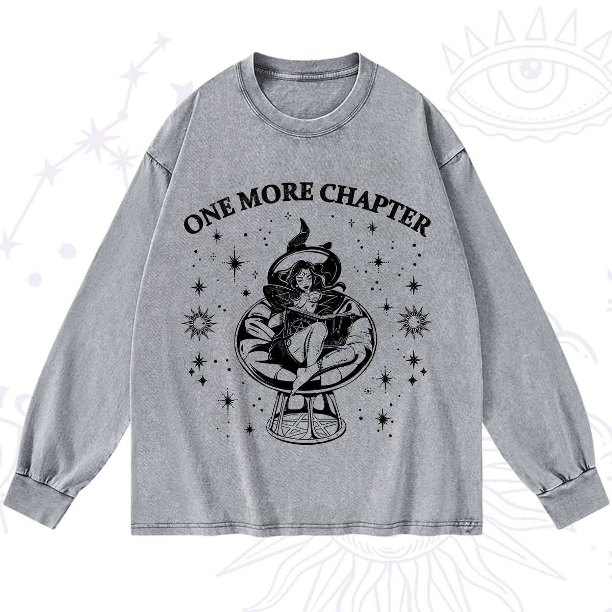 Purplehecate One More Chapter Books Washed Long Sleeve Shirt