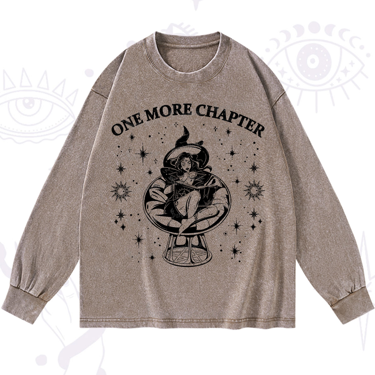 Purplehecate One More Chapter Books Washed Long Sleeve Shirt