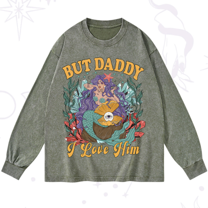 Purplehecate But Daddy I Love Him Washed Long Sleeve Shirt