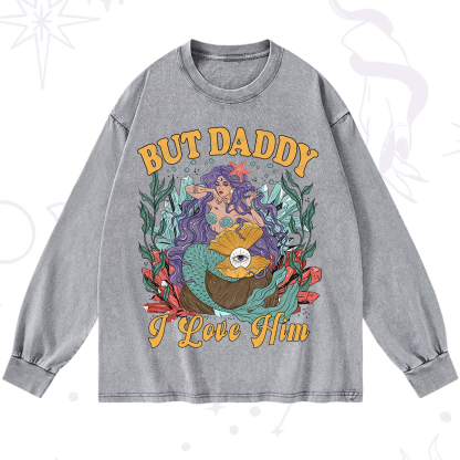 Purplehecate But Daddy I Love Him Washed Long Sleeve Shirt
