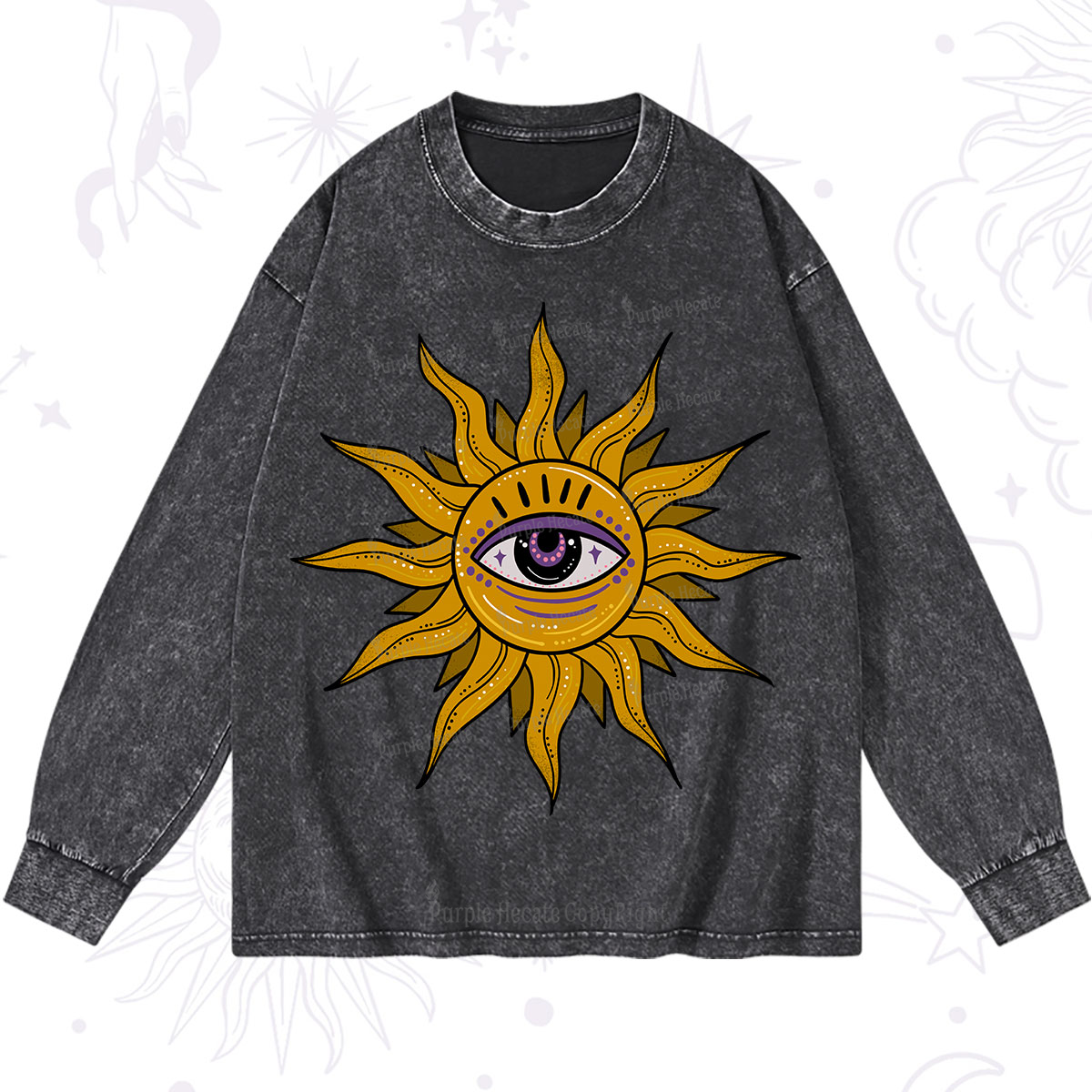 Purplehecate Eye of the Sun Washed Long Sleeve Shirt