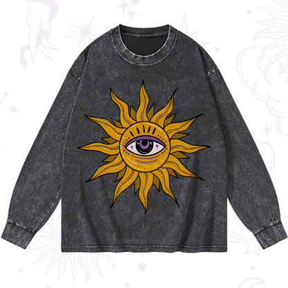 Purplehecate Eye of the Sun Washed Long Sleeve Shirt