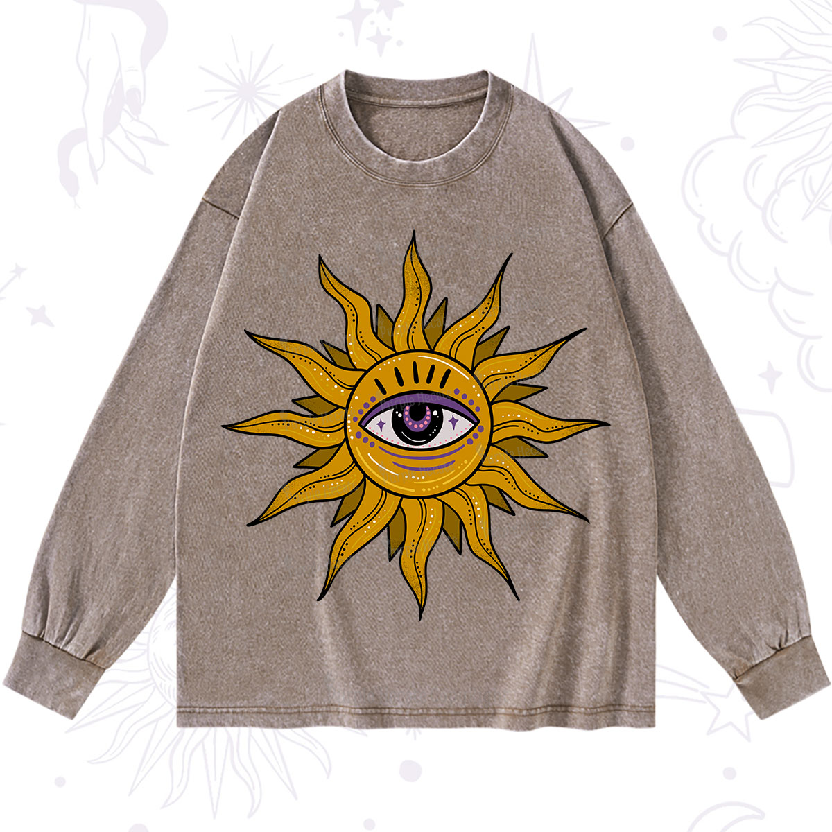 Purplehecate Eye of the Sun Washed Long Sleeve Shirt