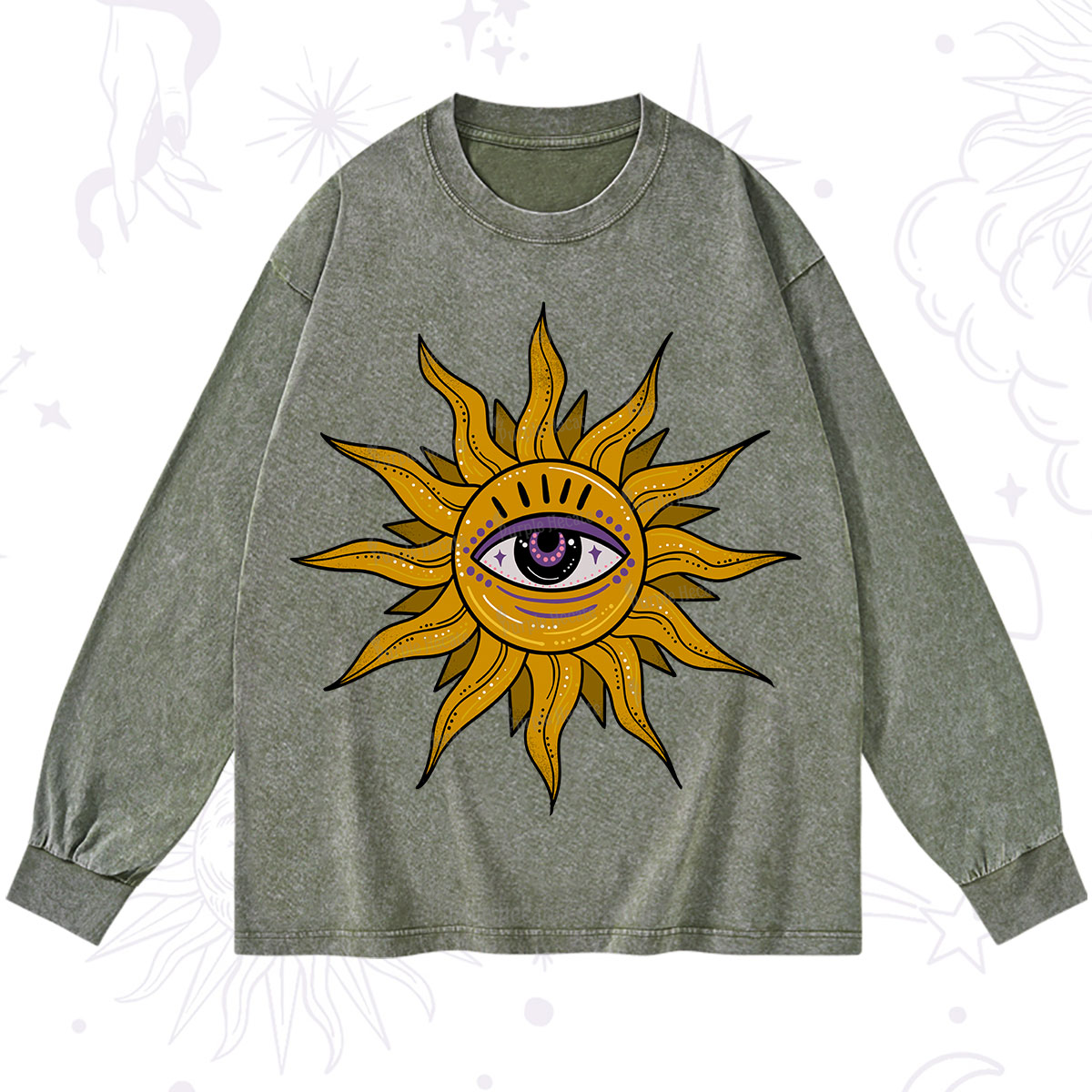 Purplehecate Eye of the Sun Washed Long Sleeve Shirt