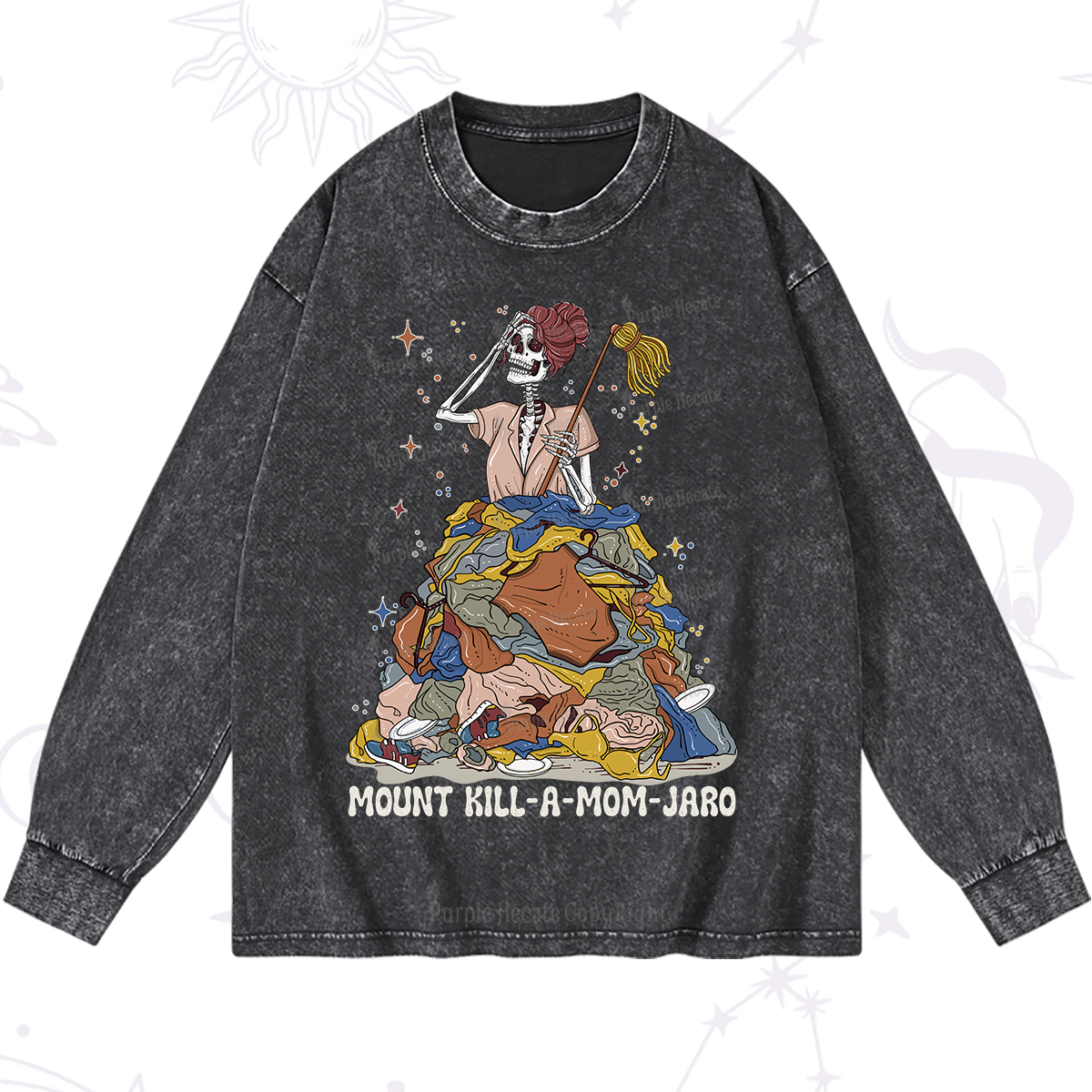 Purplehecate Mount Mom's Chaos Washed Long Sleeve Shirt