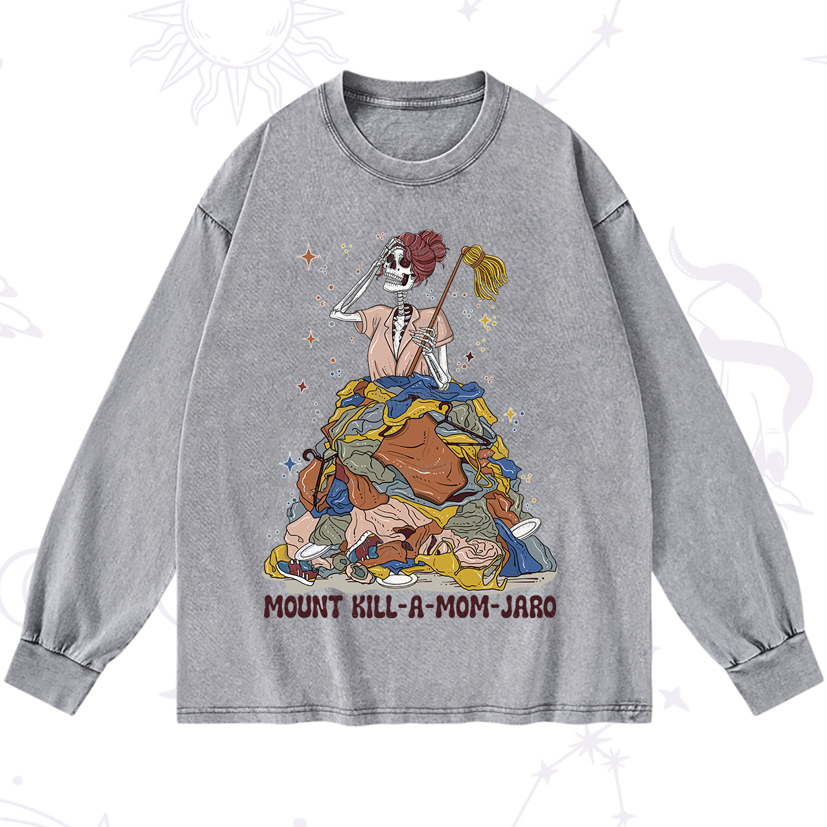 Purplehecate Mount Mom's Chaos Washed Long Sleeve Shirt