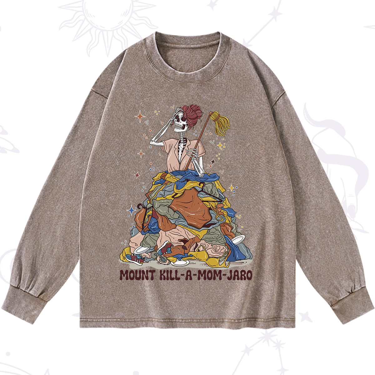 Purplehecate Mount Mom's Chaos Washed Long Sleeve Shirt