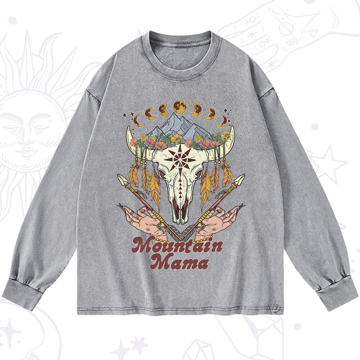 Purplehecate Mountain Mama Washed Long Sleeve Shirt