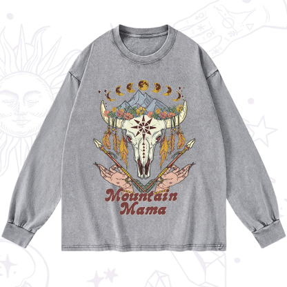 Purplehecate Mountain Mama Washed Long Sleeve Shirt