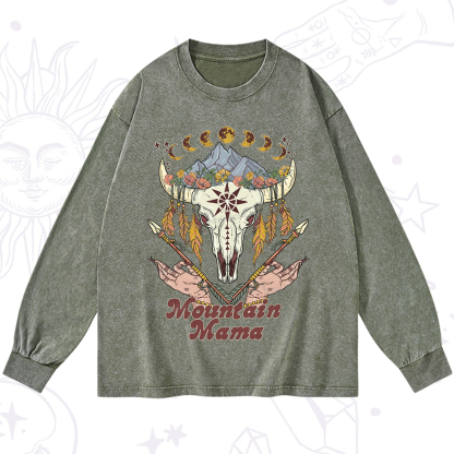 Purplehecate Mountain Mama Washed Long Sleeve Shirt
