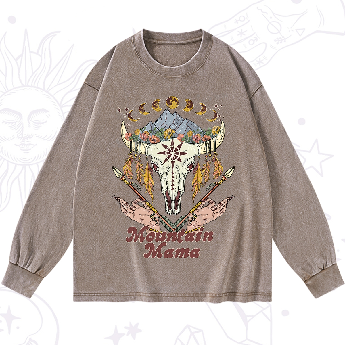 Purplehecate Mountain Mama Washed Long Sleeve Shirt
