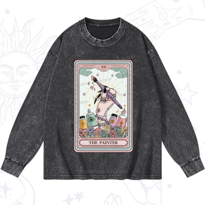 Purplehecate The Painter Tarot Washed Long Sleeve Shirt
