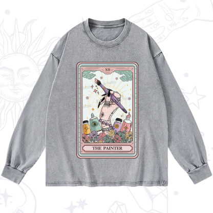 Purplehecate The Painter Tarot Washed Long Sleeve Shirt