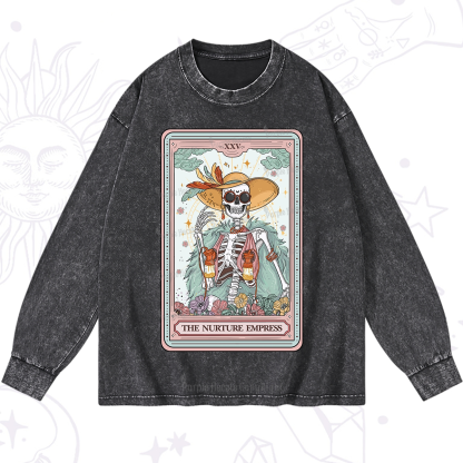 Purplehecate The Nurture Empress Tarot Washed Long Sleeve Shirt