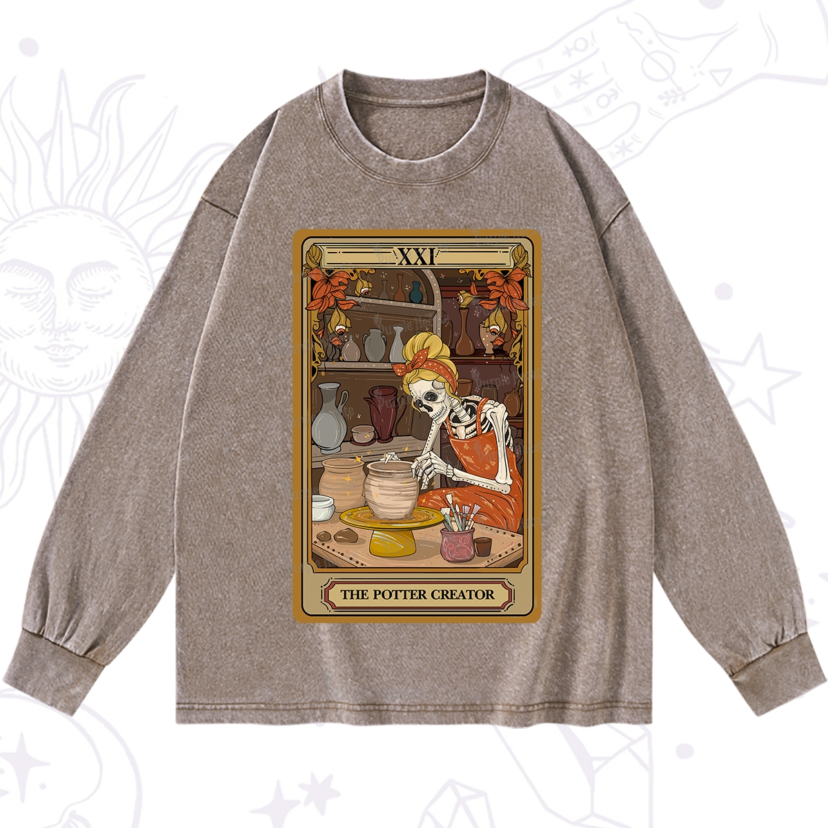 Purplehecate The Potter Tarot Washed Long Sleeve Shirt