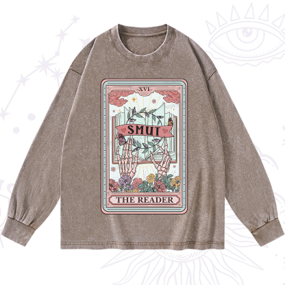 Purplehecate The Smut Reader Tarot Washed Long Sleeve Shirt