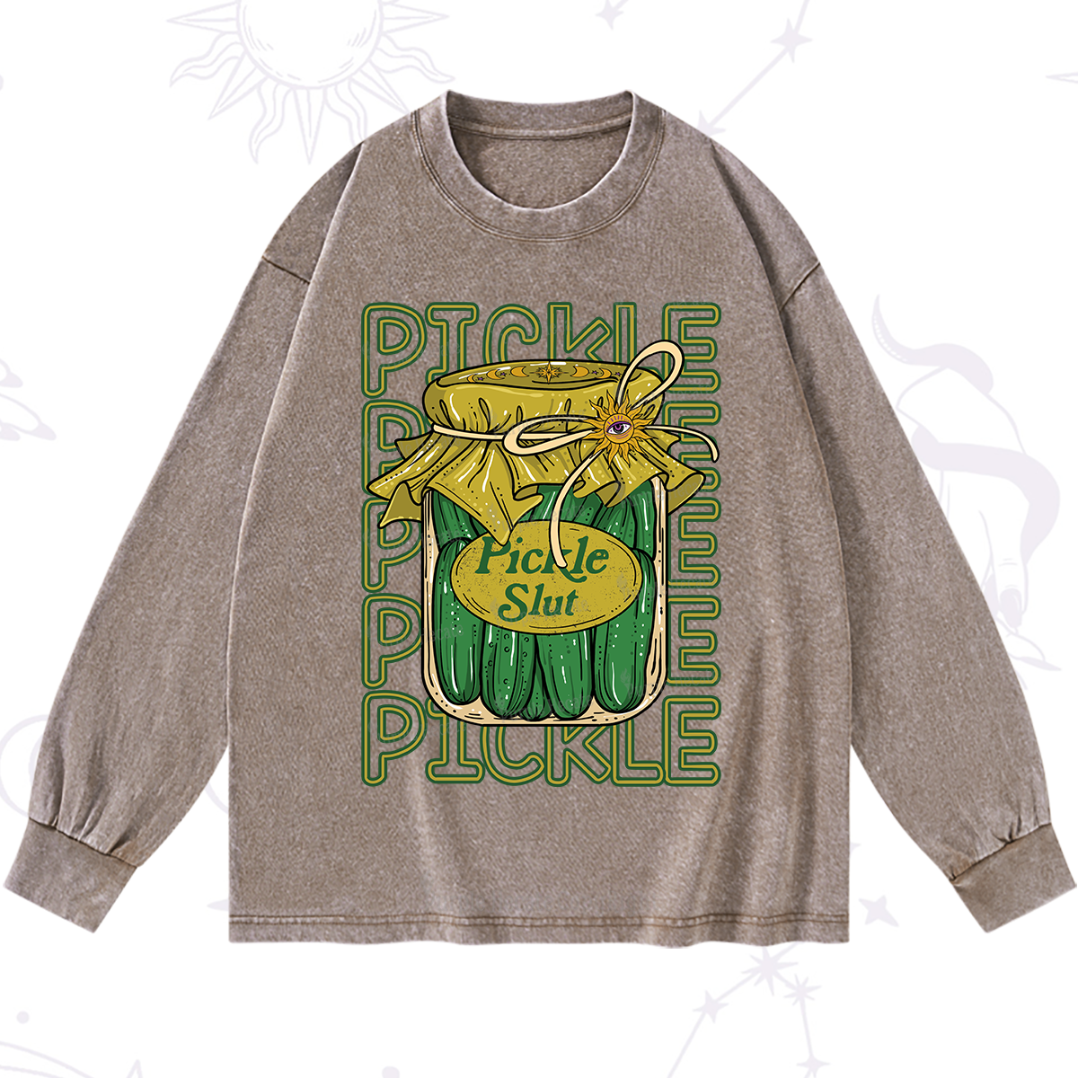 Purplehecate Pickle Slut Washed Long Sleeve Shirt