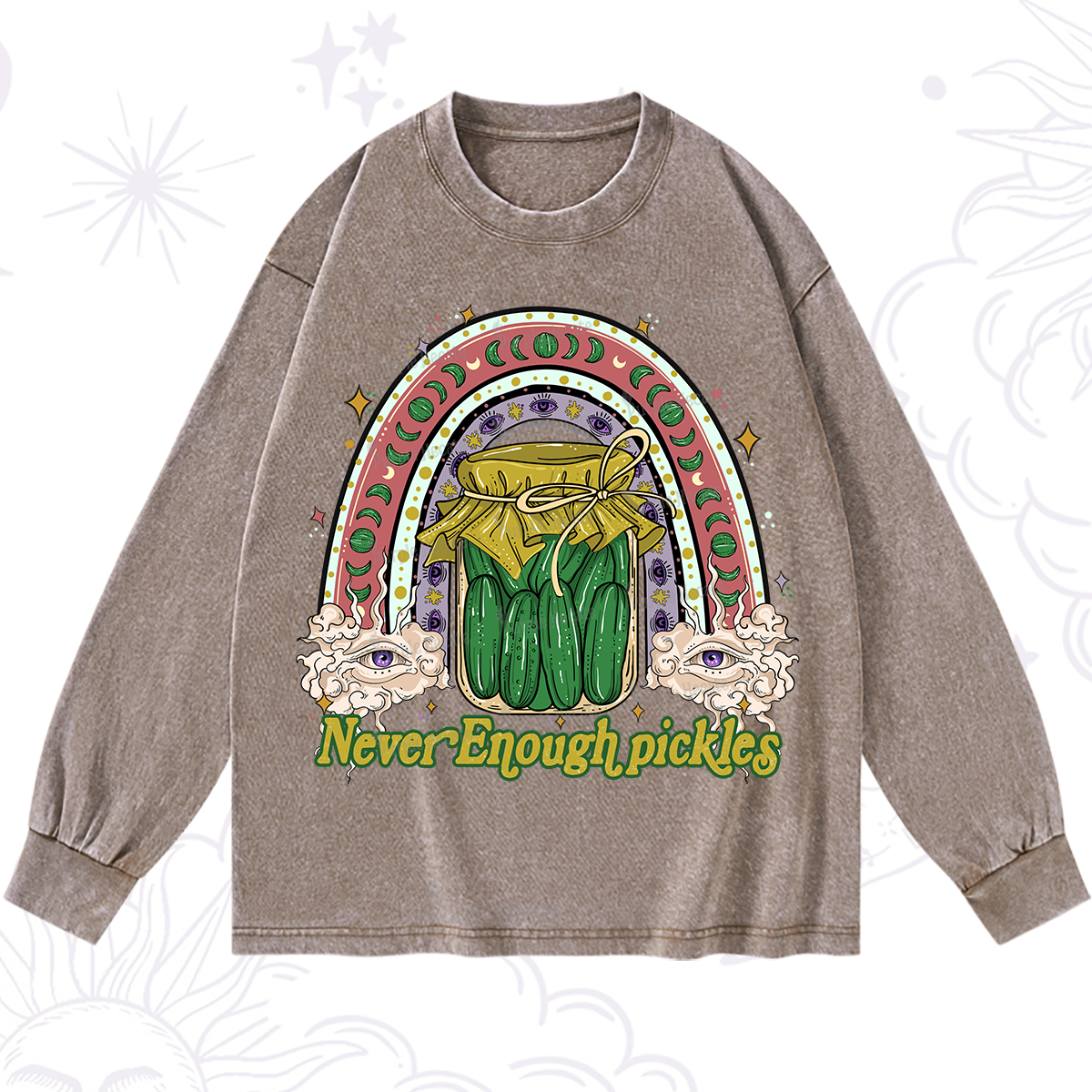 Purplehecate Never Enough Pickles Washed Long Sleeve Shirt