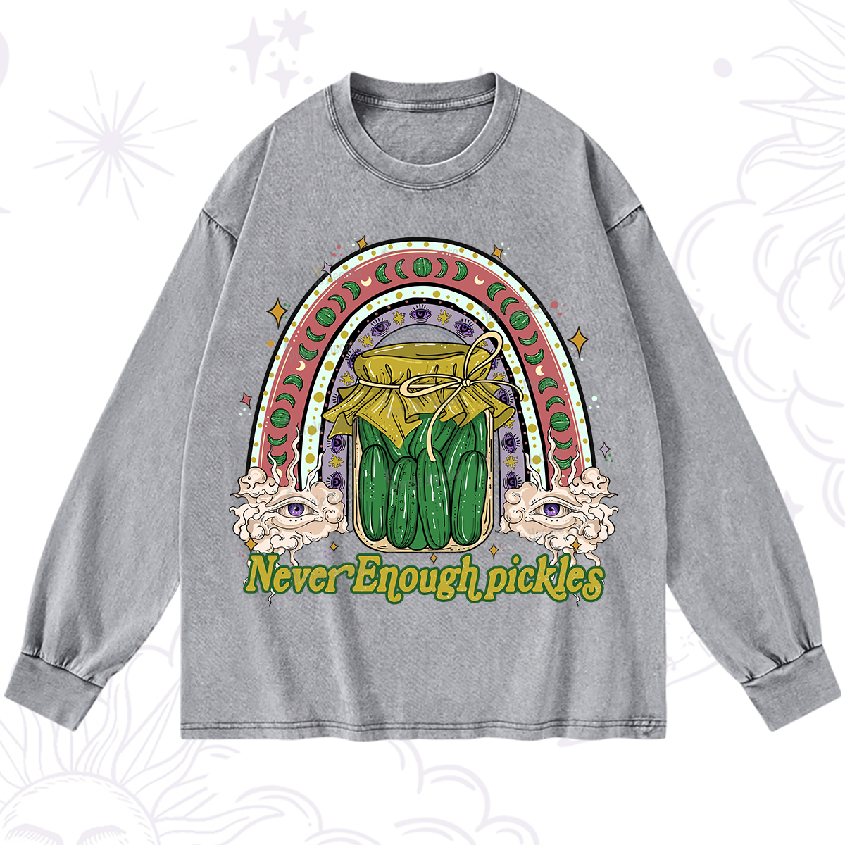Purplehecate Never Enough Pickles Washed Long Sleeve Shirt