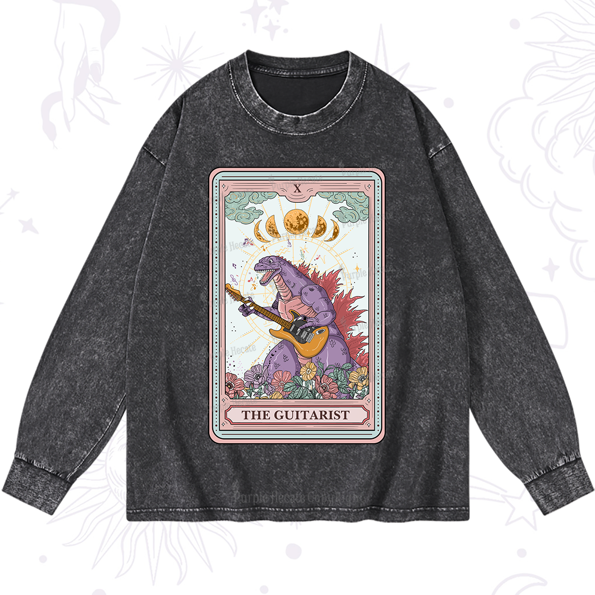 Purplehecate The Guitarist Tarot Washed Long Sleeve Shirt