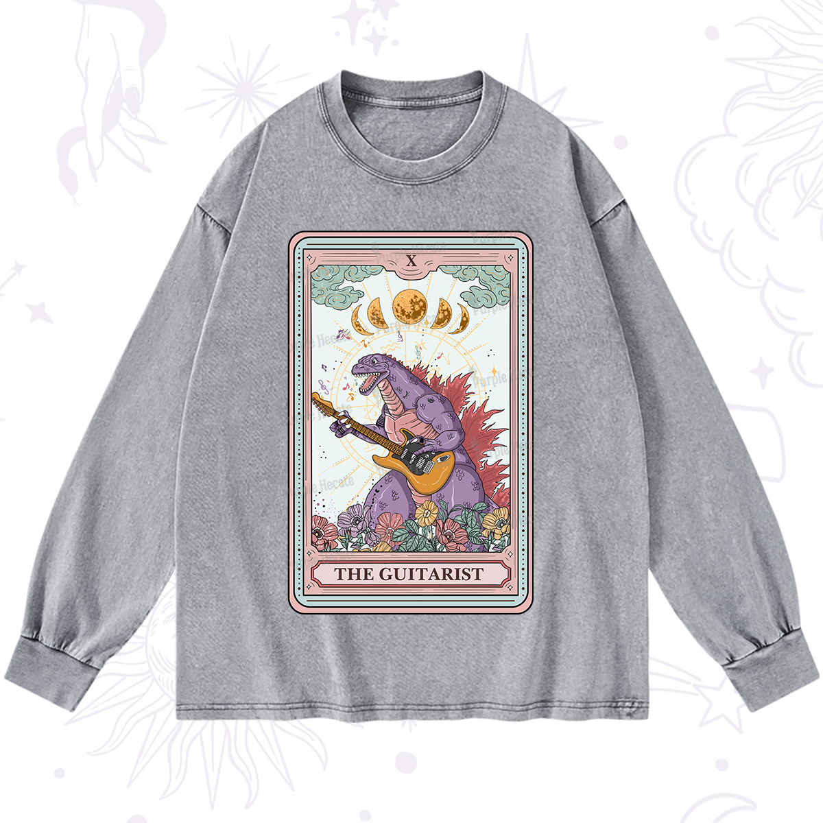 Purplehecate The Guitarist Tarot Washed Long Sleeve Shirt