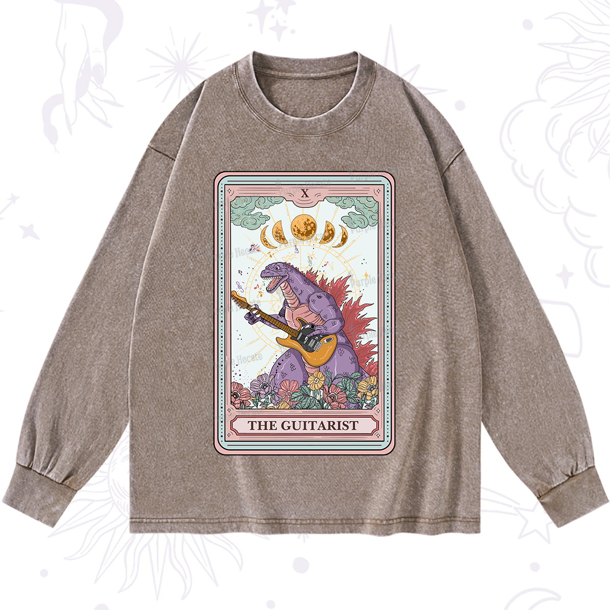Purplehecate The Guitarist Tarot Washed Long Sleeve Shirt