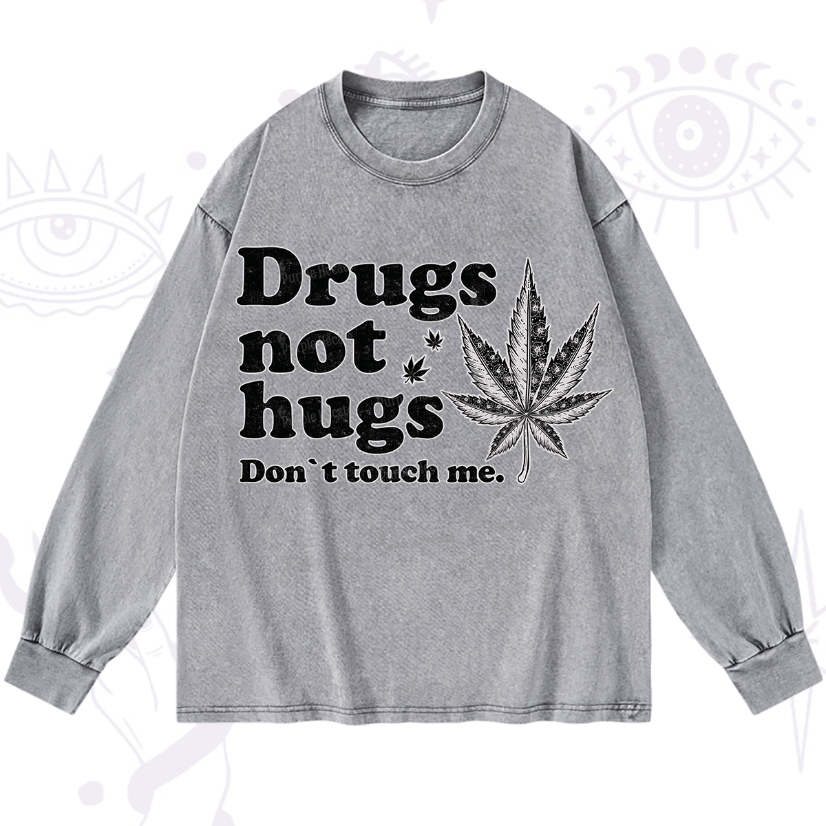 Purplehecate Don't Touch Me Washed Long Sleeve Shirt