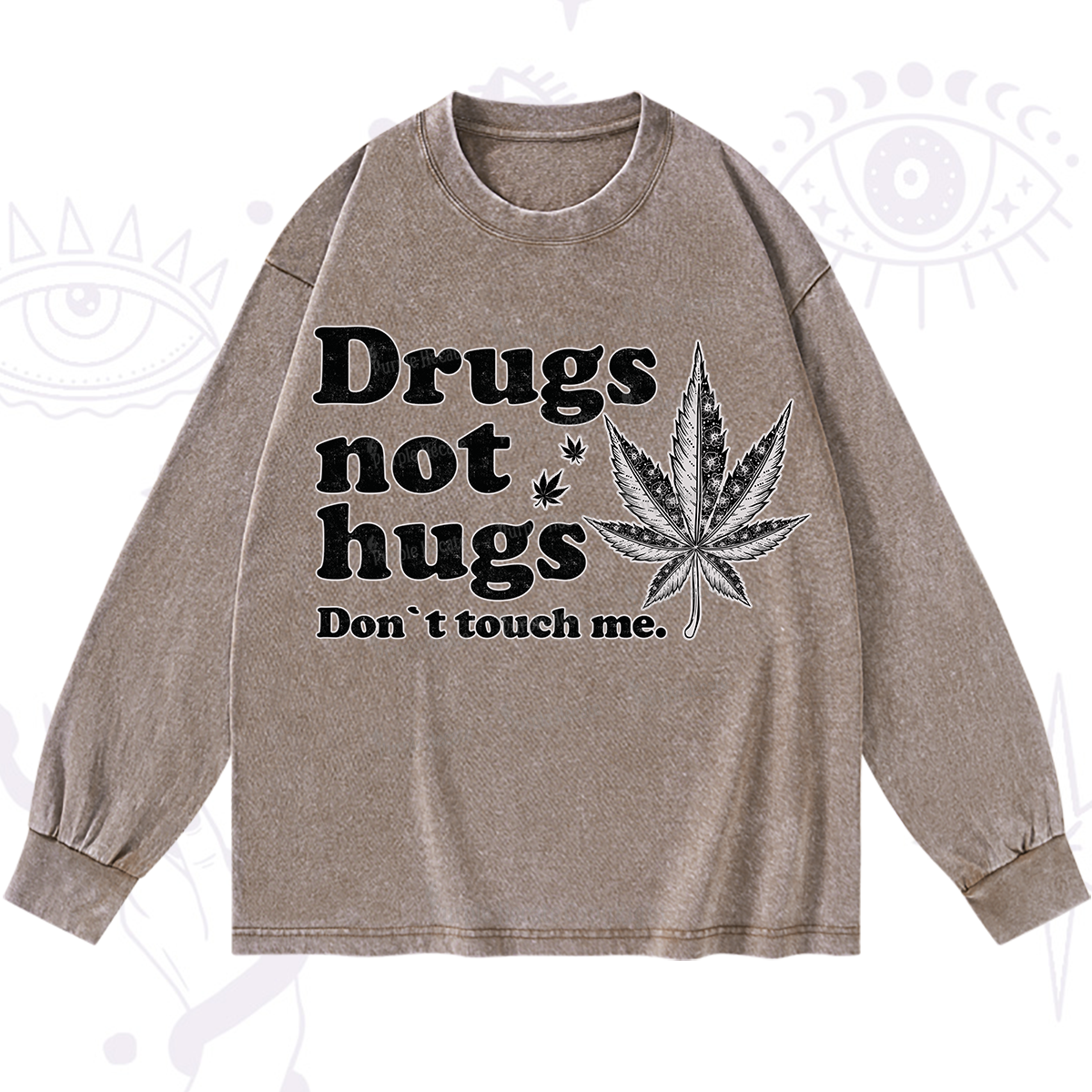 Purplehecate Don't Touch Me Washed Long Sleeve Shirt