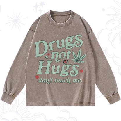 Purplehecate Sarcastic Weed Washed Long Sleeve Shirt