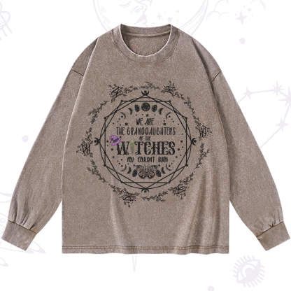 Purplehecate We Are the Granddaughters of the Witches You Could Not Burn Washed Long Sleeve Shirt