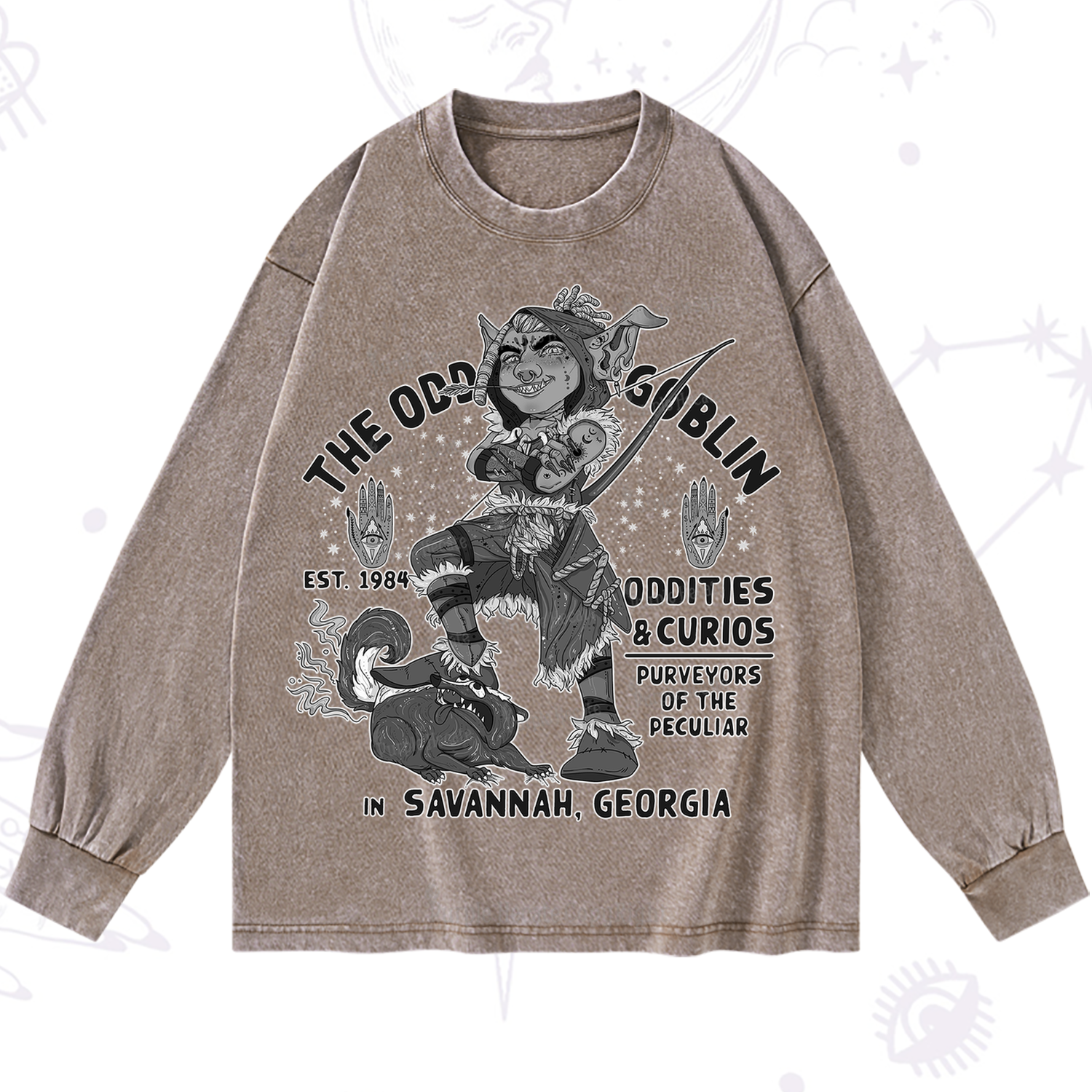 Purplehecate The Odd Goblin Washed Long Sleeve Shirt