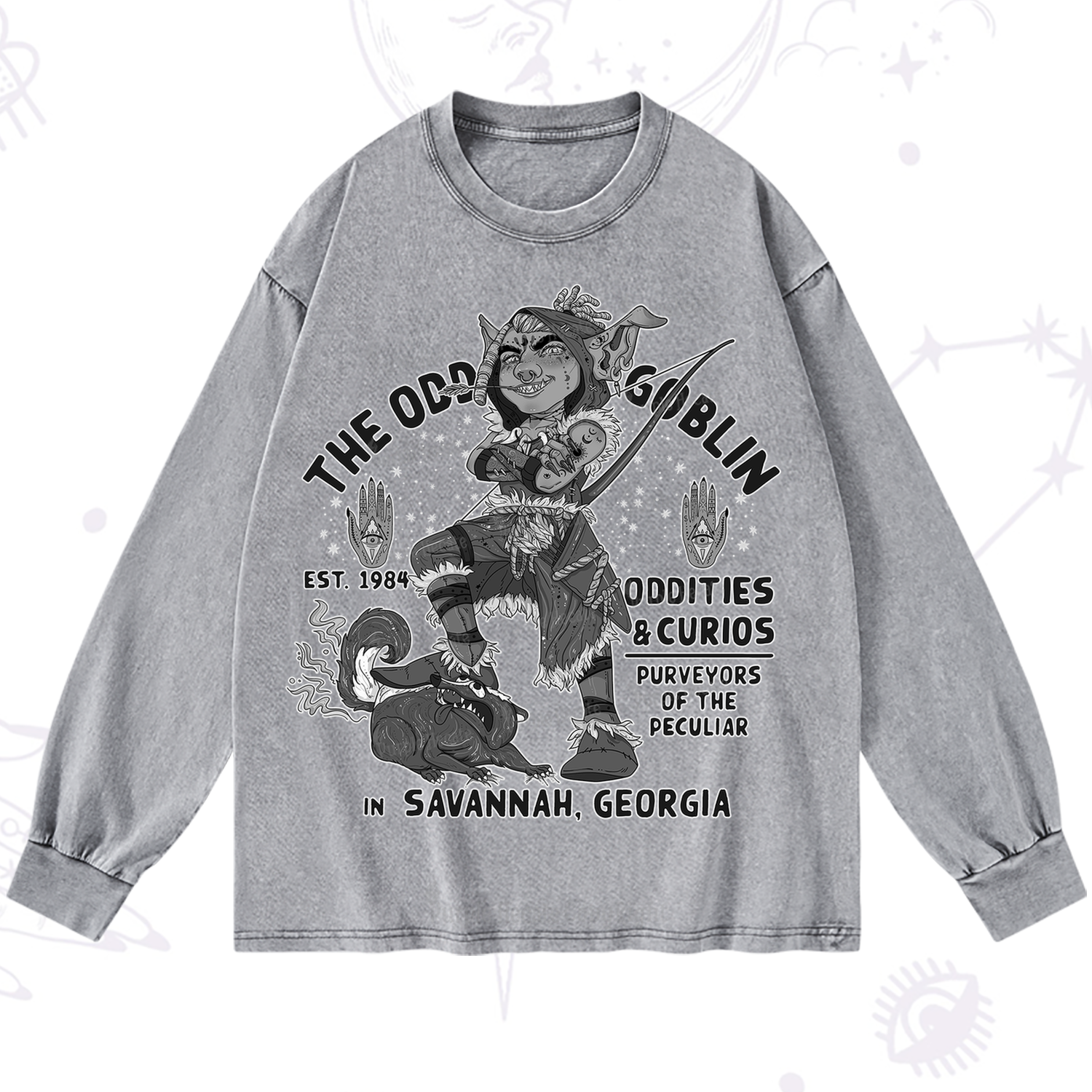 Purplehecate The Odd Goblin Washed Long Sleeve Shirt