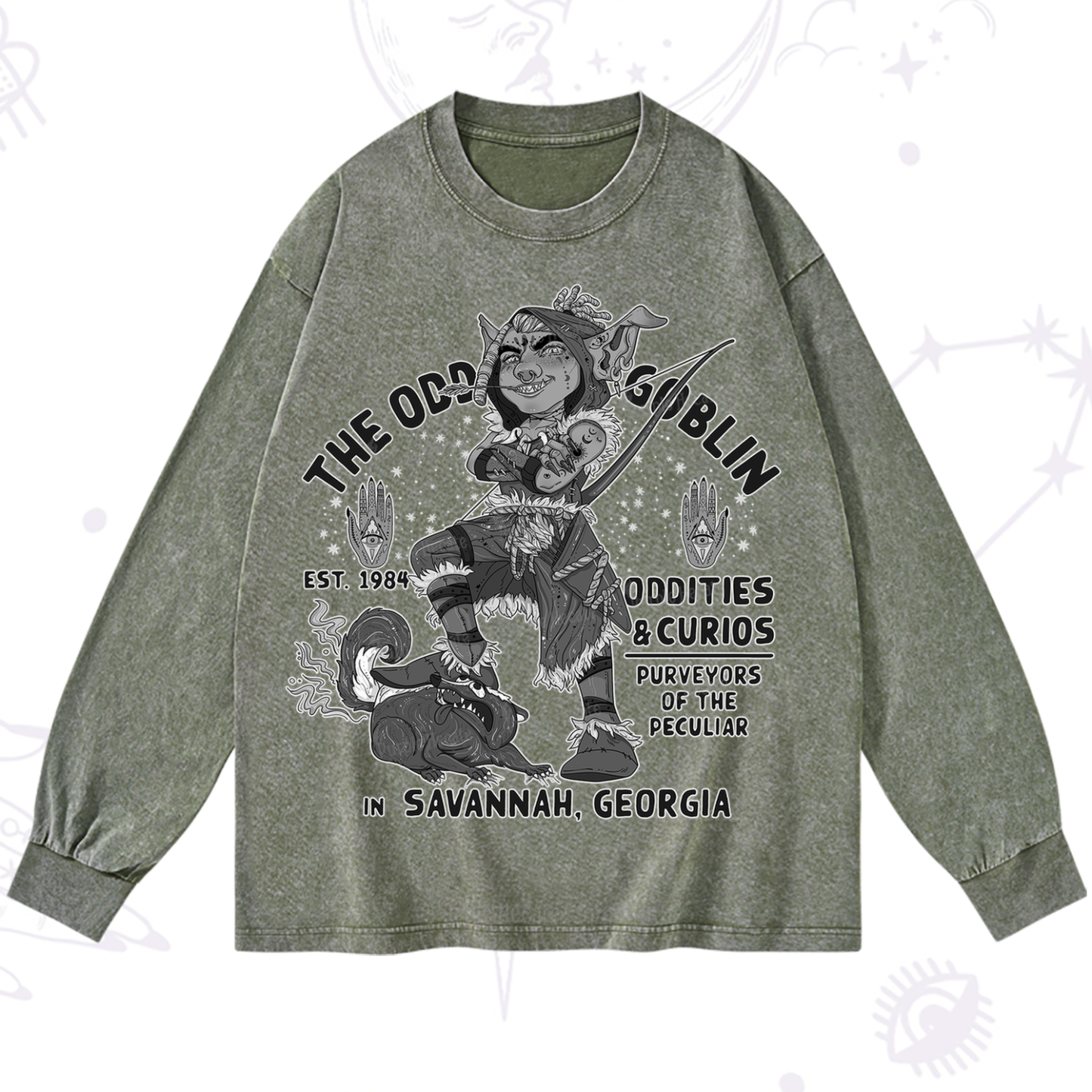 Purplehecate The Odd Goblin Washed Long Sleeve Shirt
