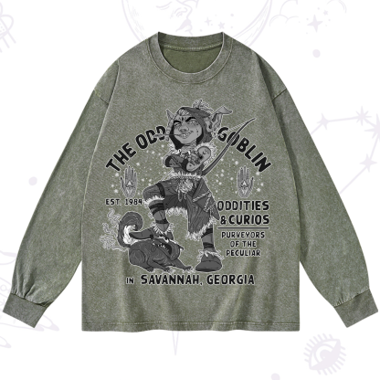 Purplehecate The Odd Goblin Washed Long Sleeve Shirt