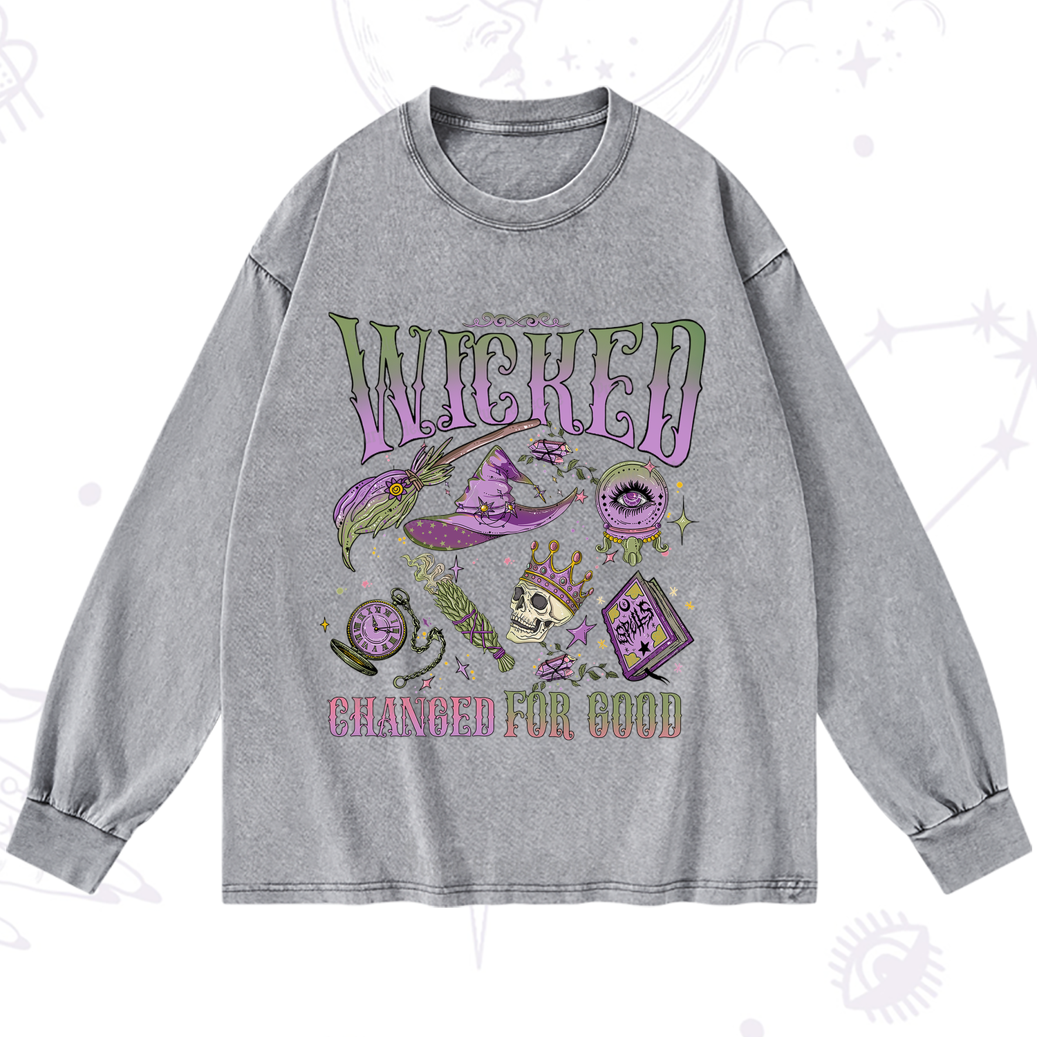 Purplehecate Wicked Changed For Good Washed Long Sleeve Shirt