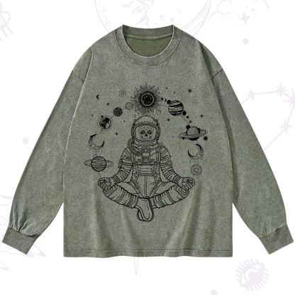 Purplehecate Cosmic Meditator Washed Long Sleeve Shirt