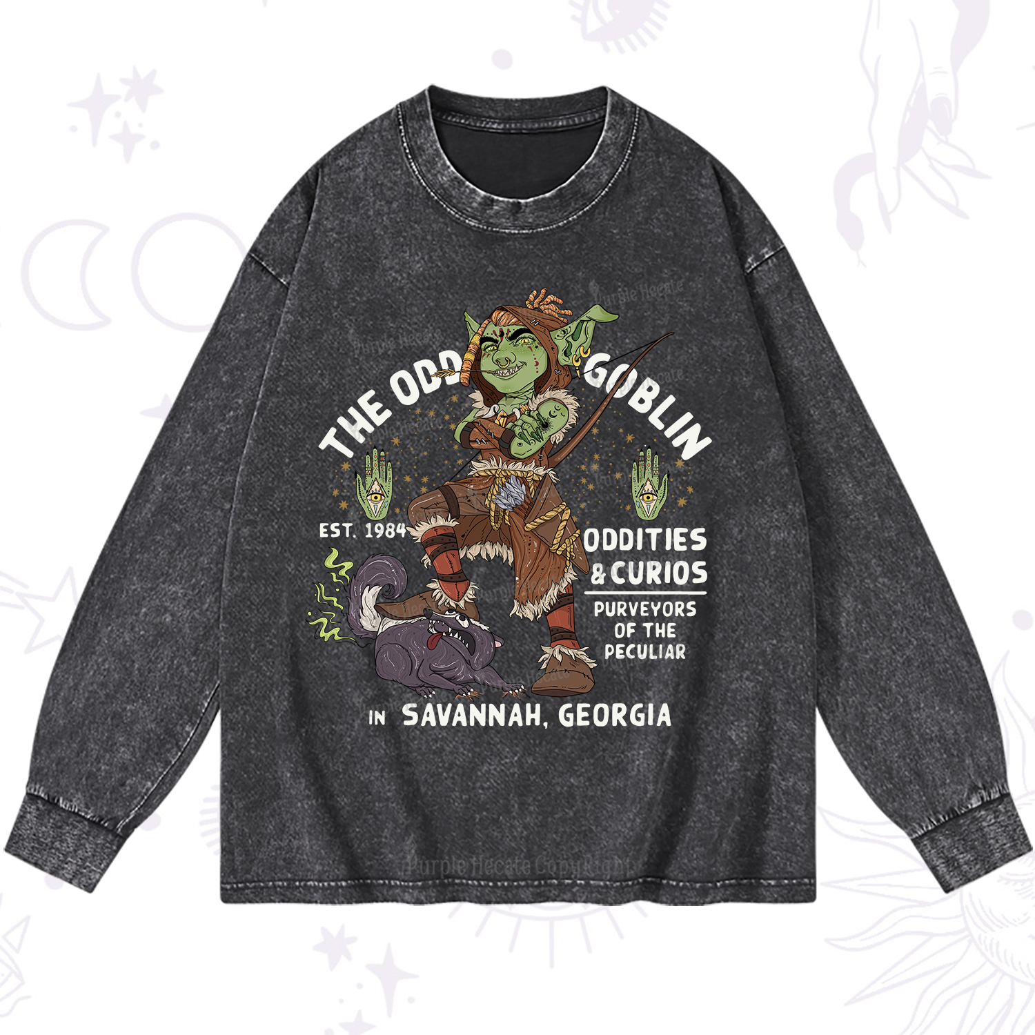 Purplehecate The Odd Goblin Washed Long Sleeve Shirt