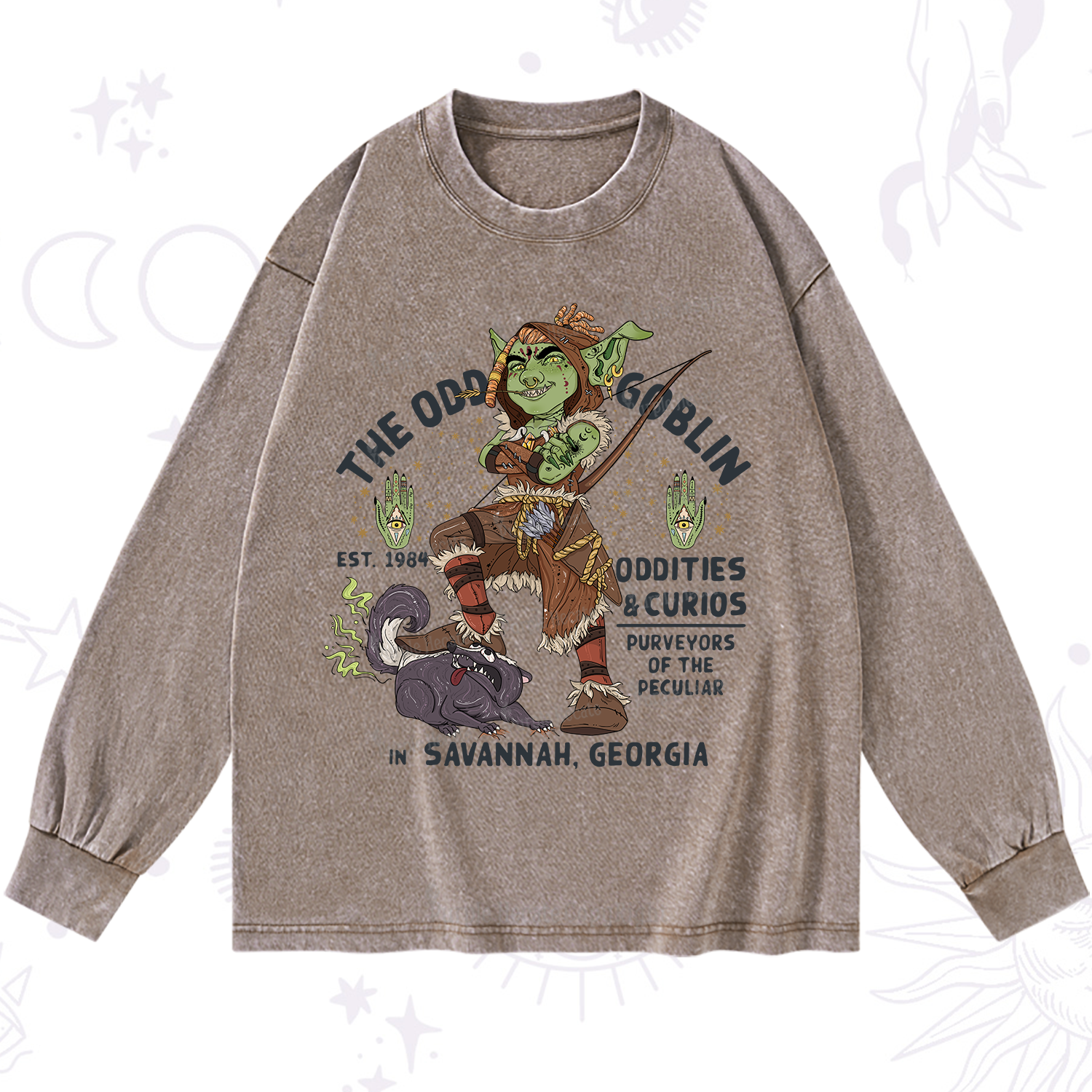 Purplehecate The Odd Goblin Washed Long Sleeve Shirt