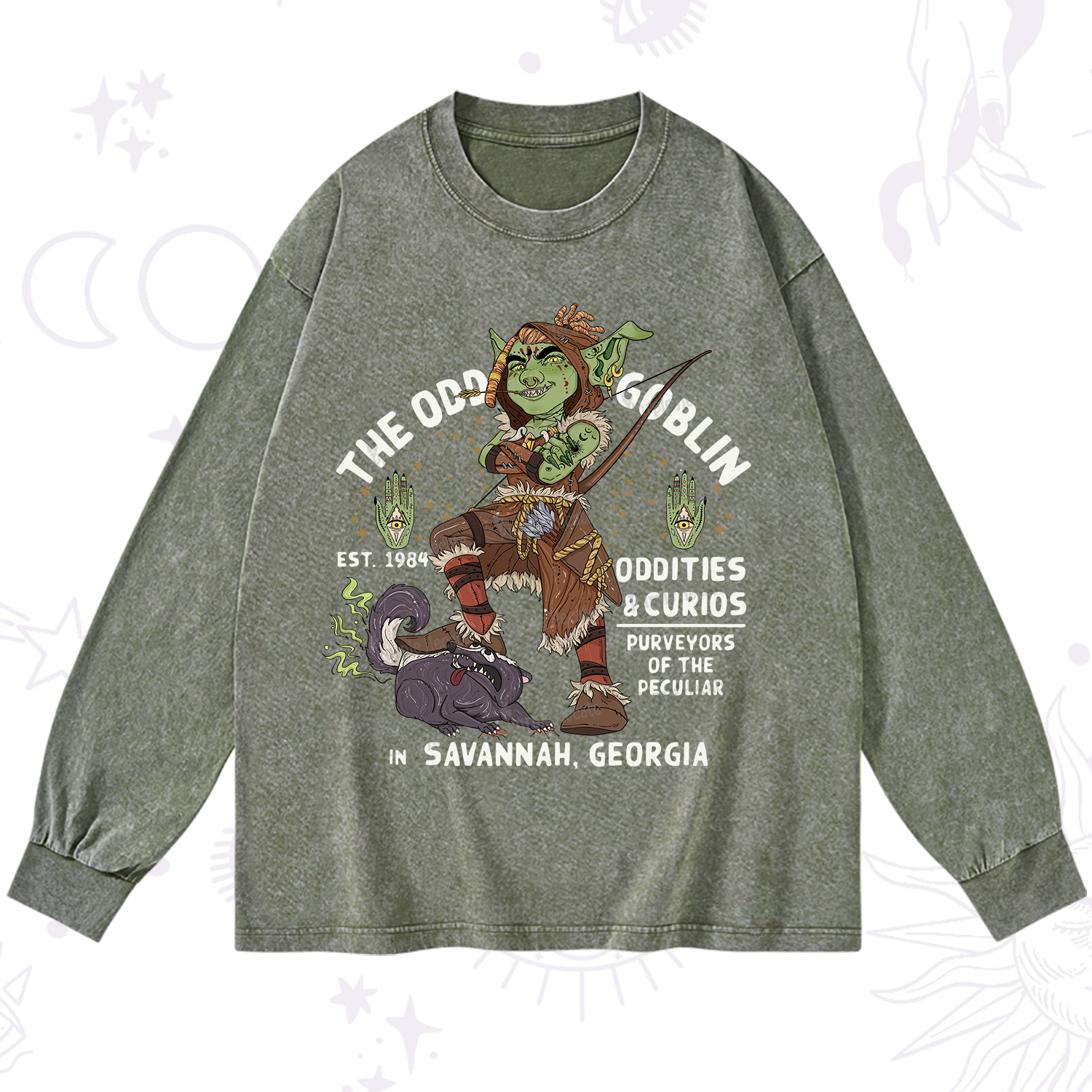 Purplehecate The Odd Goblin Washed Long Sleeve Shirt