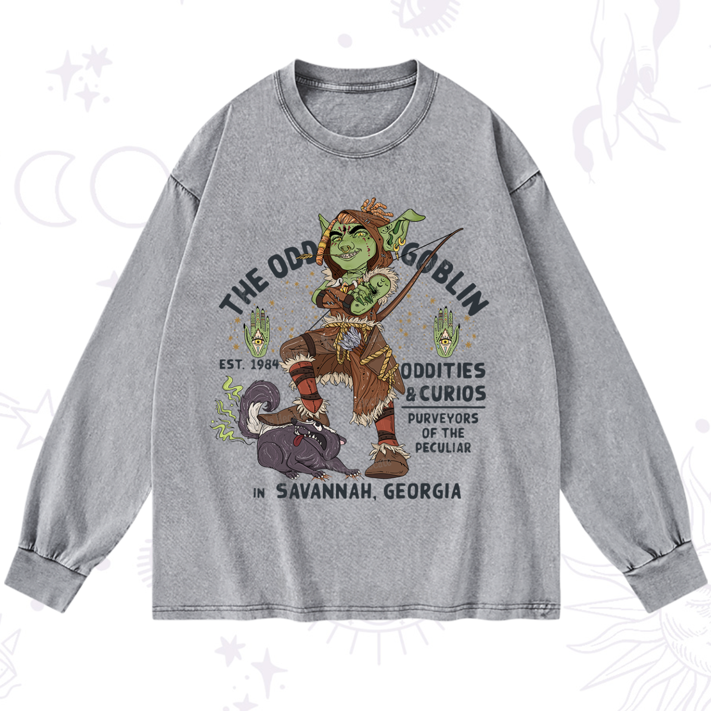 Purplehecate The Odd Goblin Washed Long Sleeve Shirt