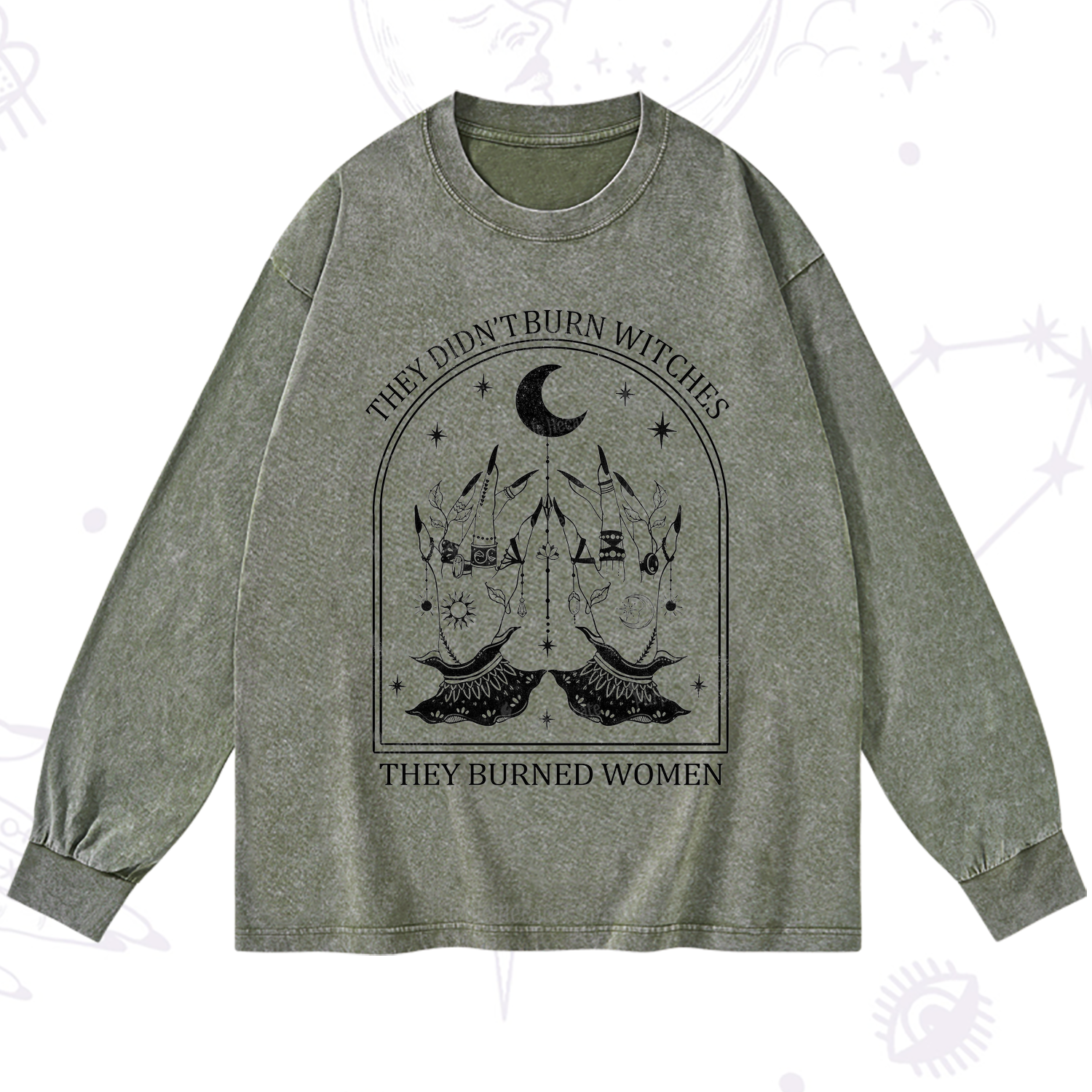 Purplehecate They Didn't Burn Witches Washed Long Sleeve Shirt