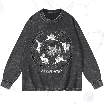 Purplehecate Rabbit Coven Washed Long Sleeve Shirt