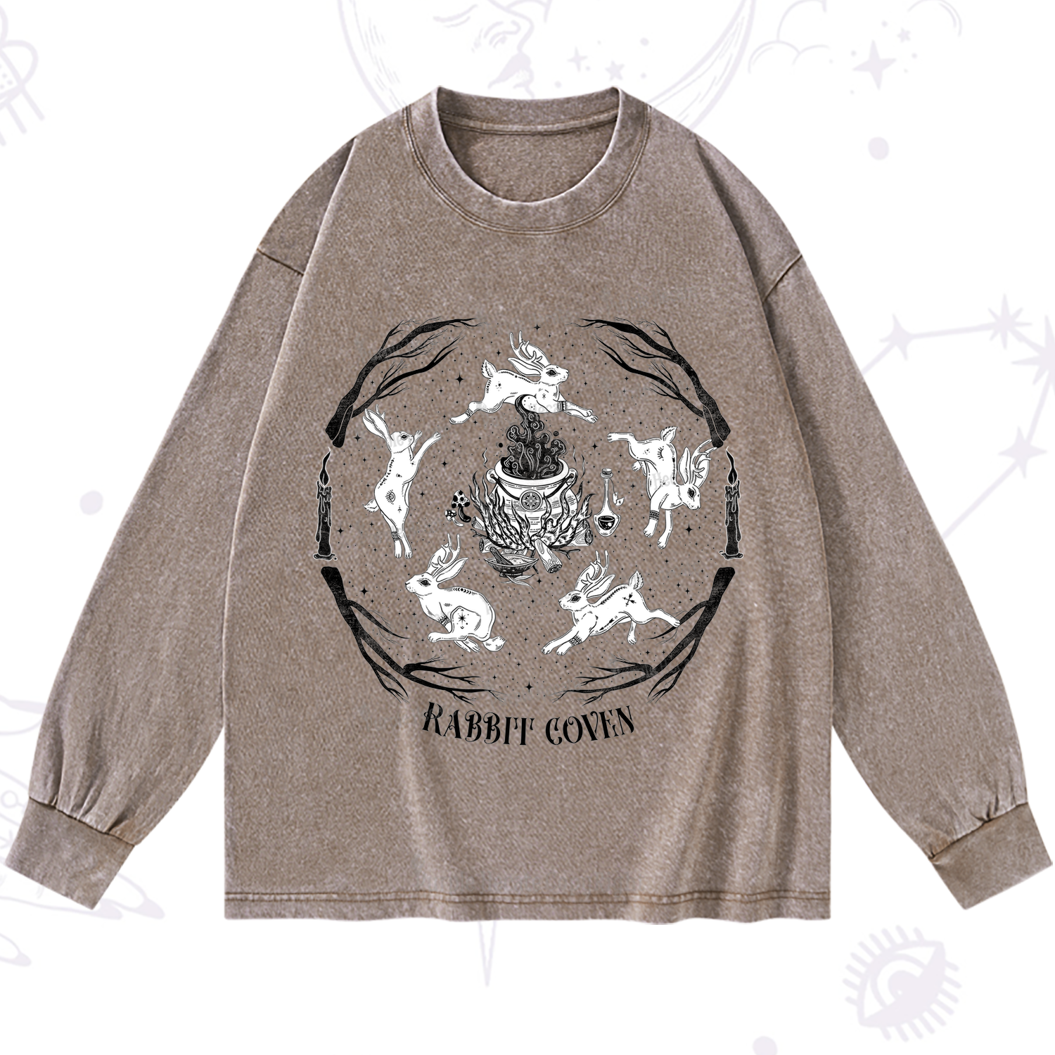 Purplehecate Rabbit Coven Washed Long Sleeve Shirt