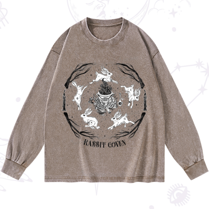 Purplehecate Rabbit Coven Washed Long Sleeve Shirt