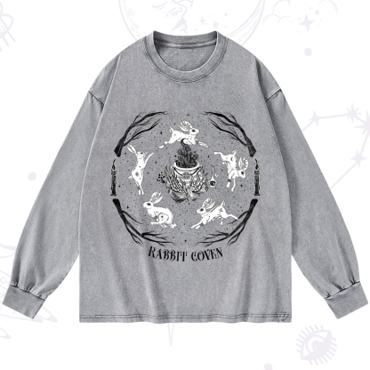 Purplehecate Rabbit Coven Washed Long Sleeve Shirt