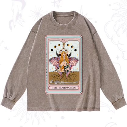 Purplehecate The Mothwomen Tarot Washed Long Sleeve Shirt